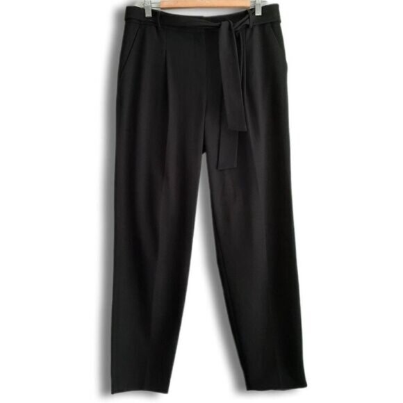 THEORY | Sash Tie Pant New Drape Trousers w Belt Black Sz 8 - Picture 3 of 16